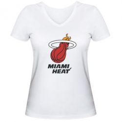 Жіноча футболка з V-подібним вирізом Miami Heat - PrintSalon