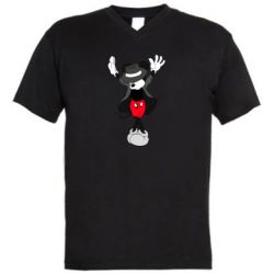 Чоловіча футболка з V-подібним вирізом Mickey Jackson - PrintSalon