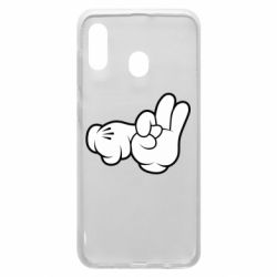 Чехол для Samsung A20 Mickey Mouse Hands "Chop-chop" - PrintSalon