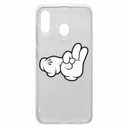 Чехол для Samsung A30 Mickey Mouse Hands "Chop-chop" - PrintSalon