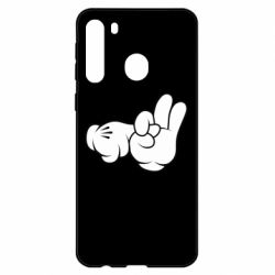 Чехол для Samsung A21 Mickey Mouse Hands "Chop-chop" - PrintSalon