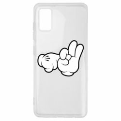 Чехол для Samsung A41 Mickey Mouse Hands "Chop-chop" - PrintSalon