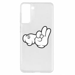 Чехол для Samsung S21+ Mickey Mouse Hands "Chop-chop" - PrintSalon