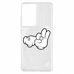 Чехол для Samsung S21 Ultra Mickey Mouse Hands "Chop-chop"-PrintSalon Чехол для Samsung S21 Ultra Mickey Mouse Hands "Chop-chop"