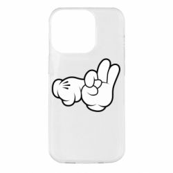 Чехол для iPhone 14 Pro Mickey Mouse Hands "Chop-chop" - PrintSalon