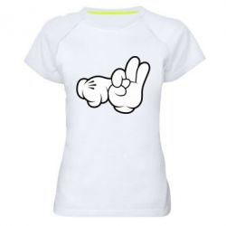 Женская футболка для спорта Mickey Mouse Hands "Chop-chop" - PrintSalon