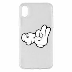 Чехол для iPhone X/Xs Mickey Mouse Hands "Chop-chop" - PrintSalon