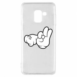 Чехол для Samsung A8 2018 Mickey Mouse Hands "Chop-chop" - PrintSalon