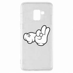 Чехол для Samsung A8+ 2018 Mickey Mouse Hands "Chop-chop" - PrintSalon