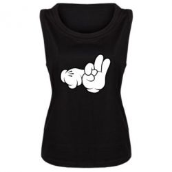 Женская майка Mickey Mouse Hands "Chop-chop" - PrintSalon