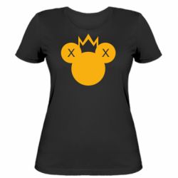 Женская футболка Mickey with a crown - PrintSalon