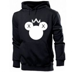 Мужское худи Mickey with a crown - PrintSalon