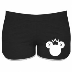 Женские шорты Mickey with a crown - PrintSalon