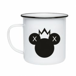 Кружка эмалированная Mickey with a crown - PrintSalon