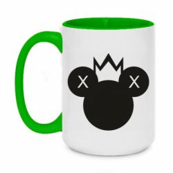 Чашка двухцветная 420ml Mickey with a crown - PrintSalon