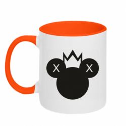 Чашка двухцветная 320ml Mickey with a crown - PrintSalon