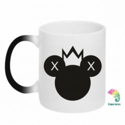 Чашка-хамелеон Mickey with a crown-PrintSalon Чашка-хамелеон Mickey with a crown