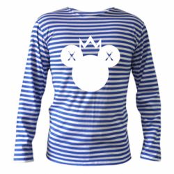 Тельняшка с длинным рукавом Mickey with a crown - PrintSalon