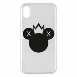 Чехол для iPhone X/Xs Mickey with a crown - PrintSalon
