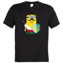 Чоловіча футболка з V-подібним вирізом Mignon Cossack Patriot - PrintSalon
