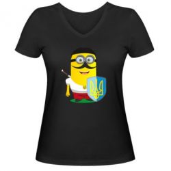 Жіноча футболка з V-подібним вирізом Mignon Cossack Patriot - PrintSalon