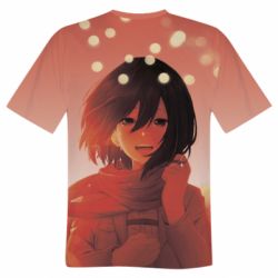 Чоловіча футболка 3D Mikasa Ackerman hero - PrintSalon