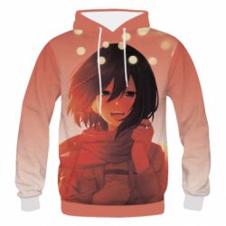 Чоловіче 3D худі Mikasa Ackerman hero - PrintSalon