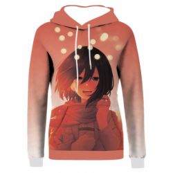 Жіноче 3D худі Mikasa Ackerman hero-PrintSalon Жіноче 3D худі Mikasa Ackerman hero