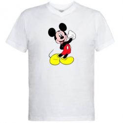 Чоловіча футболка з V-подібним вирізом Міккі Маус - PrintSalon