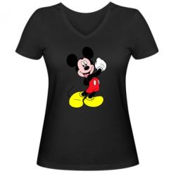 Жіноча футболка з V-подібним вирізом Міккі Маус - PrintSalon