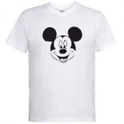 Чоловіча футболка з V-подібним вирізом Міккі Маус - PrintSalon
