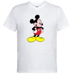 Чоловіча футболка з V-подібним вирізом Міккі - PrintSalon