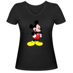 Жіноча футболка з V-подібним вирізом Міккі - PrintSalon