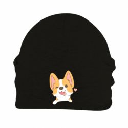 Шапка флисовая Милый корги - PrintSalon