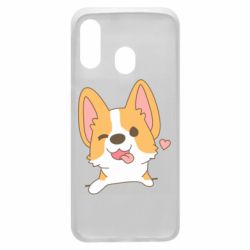 Чехол для Samsung A40 Милый корги - PrintSalon