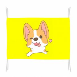 Флаг Милый корги - PrintSalon