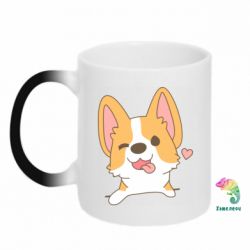 Чашка-хамелеон Милый корги - PrintSalon