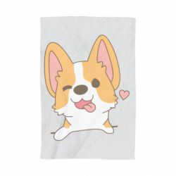 Полотенце с принтом Милый корги - PrintSalon