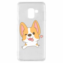 Чехол для Samsung A8 2018 Милый корги - PrintSalon