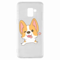 Чехол для Samsung A8+ 2018 Милый корги - PrintSalon