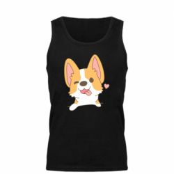 Мужская майка Милый корги - PrintSalon