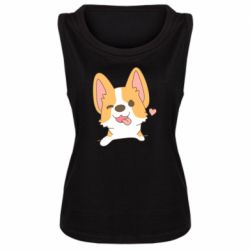 Женская майка Милый корги - PrintSalon