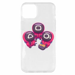 Чехол для iPhone 14 Plus Милые солдаты из игры в кальмара - PrintSalon