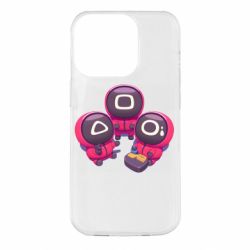 Чехол для iPhone 14 Pro Милые солдаты из игры в кальмара - PrintSalon