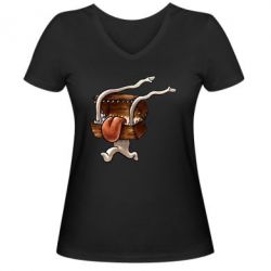 Женская футболка с V-образным вырезом Mimic - PrintSalon