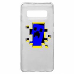Чехол для Samsung S10+ Minecraft 3D - PrintSalon