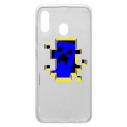 Чехол для Samsung A20 Minecraft 3D - PrintSalon