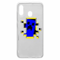 Чехол для Samsung A30 Minecraft 3D - PrintSalon