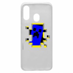 Чехол для Samsung A40 Minecraft 3D - PrintSalon