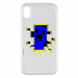 Чехол для iPhone X/Xs Minecraft 3D - PrintSalon